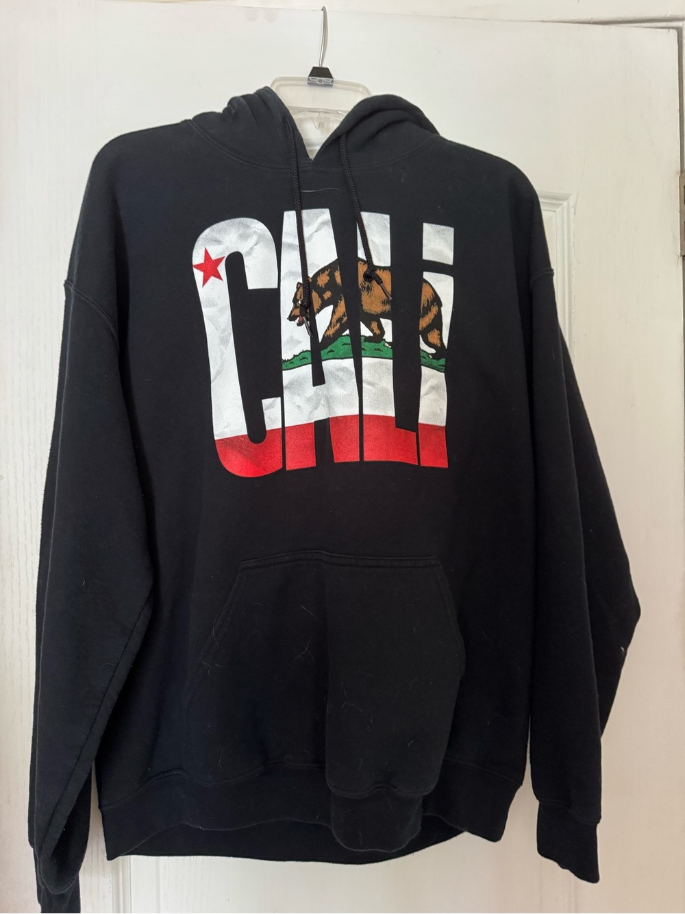 CALI Graphic Black Hooded Sweatshirt